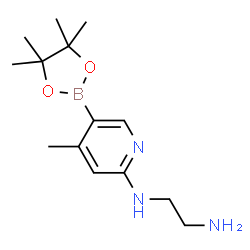 N1-(4-Methyl-5-(4,4,5,5-tetramethyl-1,3,2-dioxaborolan-2-yl)pyridin-2-yl)ethane-1,2-diamine结构式