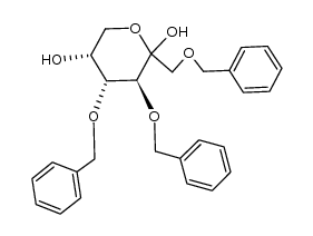 (3S,4R,5R)-3,4-bis(benzyloxy)-2-((benzyloxy)methyl)tetrahydro-2H-pyran-2,5-diol Structure