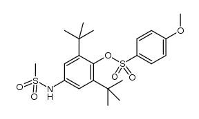 N-[3,5-di-tert-butyl-4-(4-methoxyphenylsulfonyloxy)phenyl]methanesulfonamide Structure