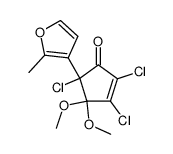 2,3,5-trichloro-4,4-dimethoxy-5-<3-(2-methylfuryl)>-2-cyclopenten-1-one结构式