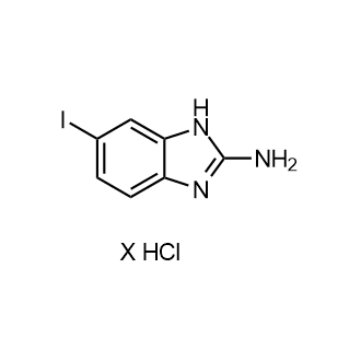 5-碘-1H-1,3-苯并二唑-2-胺(盐酸盐)结构式