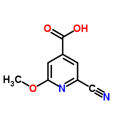 2-Cyano-6-methoxyisonicotinic acid Structure