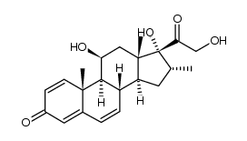 16α-methyl-11β,17α,21-trihydroxy-1,4,6-pregnatriene-3,20-dione结构式