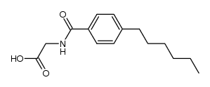 N-(4-hexylbenzoyl)glycine Structure