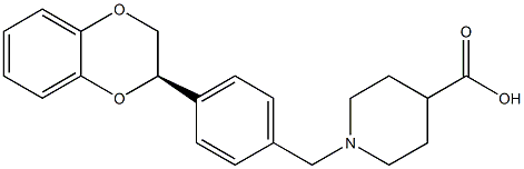 (R)-1-[4-(2,3-dihydro-benzo[1,4]dioxin-2-yl)-benzyl]-piperidine-4-carboxylic acid Structure