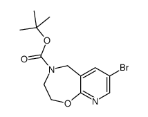 7-溴-2,3-二氢吡啶并[3,2-f][1,4]噁氮杂卓-4(5h)-羧酸叔丁酯结构式