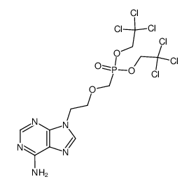 9-<2-(phosphonomethoxy)ethyl>adenine, bis(2,2,2-trichloroethyl ester) Structure