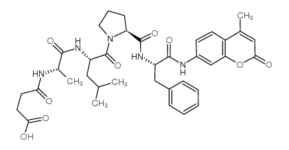 Suc-Ala-Leu-Pro-Phe-AMC结构式