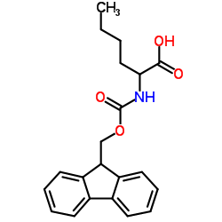 N-芴甲氧羰基-DL-正亮氨酸结构式