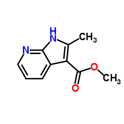 Methyl 2-methyl-1H-pyrrolo[2,3-b]pyridine-3-carboxylate结构式