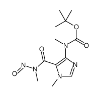 tert-butyloxycarbonyl-mononitrosamidocaffeidine结构式