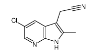 2-(5-chloro-2-methyl-1H-pyrrolo[2,3-b]pyridin-3-yl)acetonitrile结构式