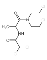 Propanamide,N,N-bis(2-chloroethyl)-2-[(2,2-dichloroacetyl)amino]-结构式