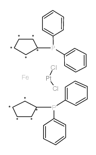 dichloro[1,1'-bis(diphenylphosphino)ferrocene]-platinum(ii)结构式