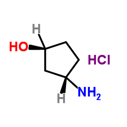 (1S,3S)-3-Aminocyclopentanol hydrochloride structure