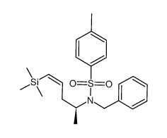 (S,Z)-N-benzyl-4-methyl-N-(5-(trimethylsilyl)pent-4-en-2-yl)benzenesulfonamide结构式