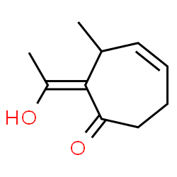 4-Cyclohepten-1-one, 2-(1-hydroxyethylidene)-3-methyl- (9CI)结构式