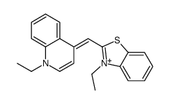 3-ethyl-2-[(1-ethylquinolin-1-ium-4-yl)methylidene]-1,3-benzothiazole Structure