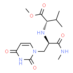 L-Valine, N-[1-[(3,4-dihydro-2,4-dioxo-1(2H)-pyrimidinyl)methyl]-2-(methylamino)-2-oxoethyl]-, methyl ester, (R)- (9CI) Structure