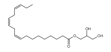 2,3-dihydroxypropyl (9Z,12Z,15Z)-9,12,15-octadecatrienoate structure