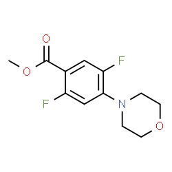 2,5-二氟-4-吗啉代苯甲酸甲酯结构式