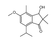 3-Hydroxy-7-isopropyl-5-methoxy-2,2,4-trimethyl-indan-1-one结构式