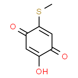 2-Hydroxy-5-methylthio-2,5-cyclohexadiene-1,4-dione structure