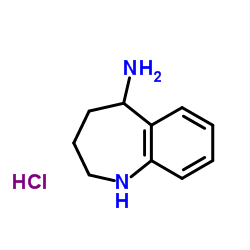 2,3,4,5-Tetrahydro-1H-1-benzazepin-5-amine hydrochloride (1:1)结构式