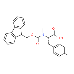 Fmoc-N-Me-L-Phe(4-F)-OH结构式