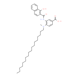 3-[[(1-hydroxy-2-naphthyl)carbonyl]amino]-4-(methyloctadecylamino)benzoic acid Structure