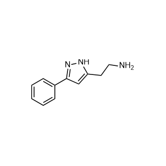2-(3-苯基-1H-吡唑-5-基)乙烷-1-胺结构式