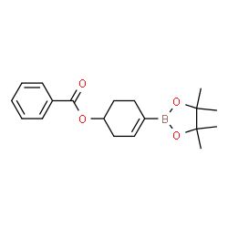 3-Cyclohexen-1-ol, 4-(4,4,5,5-tetramethyl-1,3,2-dioxaborolan-2-yl)-, 1-benzoate结构式