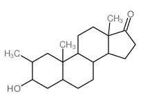 Androstan-17-one,3-hydroxy-2-methyl-, (2a,3b,5a)- Structure