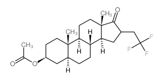 5a-Androstan-17-one, 3b-hydroxy-16-(2,2,2-trifluoroethyl)-,acetate (7CI,8CI)结构式