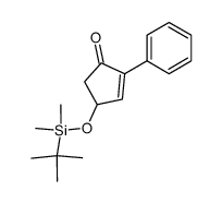 4-(t-butyl-dimethyl-silyloxy)-2-phenyl-cyclopent-2-enone结构式