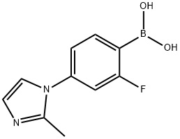 2-Fluoro-4-(2-methylimidazol-1-yl)phenylboronic acid结构式
