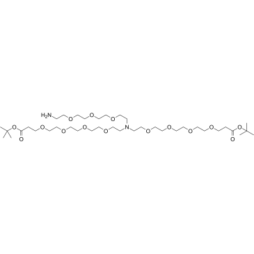 N-(Amino-PEG3)-N-bis(PEG4-Boc)结构式
