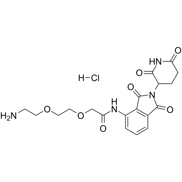 Thalidomide-amido-PEG2-NH2 hydrochloride Structure