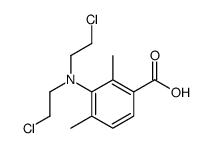 3-[bis(2-chloroethyl)amino]-2,4-dimethylbenzoic acid structure