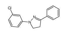 2-(3-chlorophenyl)-5-phenyl-3,4-dihydropyrazole结构式