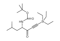 (S)-tert-butyl (6-methyl-3-oxo-1-(triethylsilyl)hept-1-yn-4-yl)carbamate Structure