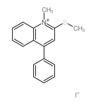 Quinolinium,1-methyl-2-(methylthio)-4-phenyl-, iodide (1:1) structure