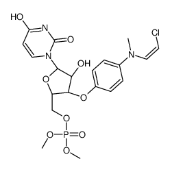 2',3'-(O)-(4-(N-2-Chloroethyl-N-methylamino)benzylidene)uridine-5'-methylphosphate Structure