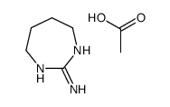acetic acid,4,5,6,7-tetrahydro-1H-1,3-diazepin-2-amine结构式