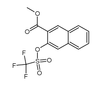 Methyl 3-(trifluoromethylsulfonyloxy)-2-naphthoate structure