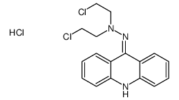 2-acridin-9-yl-1,1-bis(2-chloroethyl)hydrazine,hydrochloride Structure