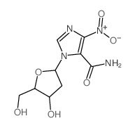 Imidazole-5-carboxamide,1-(2-deoxy-b-D-erythro-pentofuranosyl)-4-nitro-(8CI)结构式