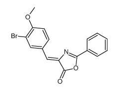 4-(3-bromo-4-methoxy-benzylidene)-2-phenyl-4H-oxazol-5-one结构式