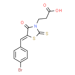 3-(5-(4-Bromobenzylidene)-4-oxo-2-thioxothiazolidin-3-yl)propanoic acid Structure