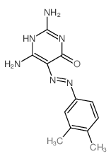 4(3H)-Pyrimidinone,2,6-diamino-5-[2-(3,4-dimethylphenyl)diazenyl]- Structure
